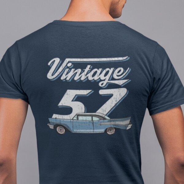 57 Chevy Bel Air Vintage T-Shirt - Back Print Design Thumbnail