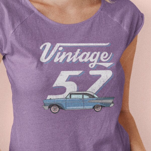 Vintage 57' Bel Air Classic Car Women's T-Shirt Thumbnail
