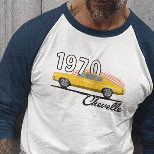 Chevelle Muscle Car 3/4 Raglan T-Shirt Thumbnail