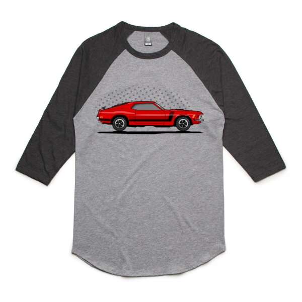Mustang Boss Muscle Car 3/4 T-Shirt Thumbnail