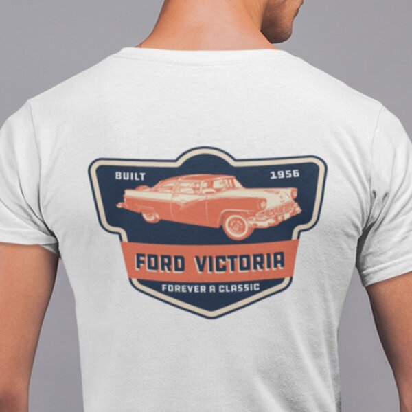 Ford Victoria Classic Car Men's T-Shirt (front and back design) Thumbnail