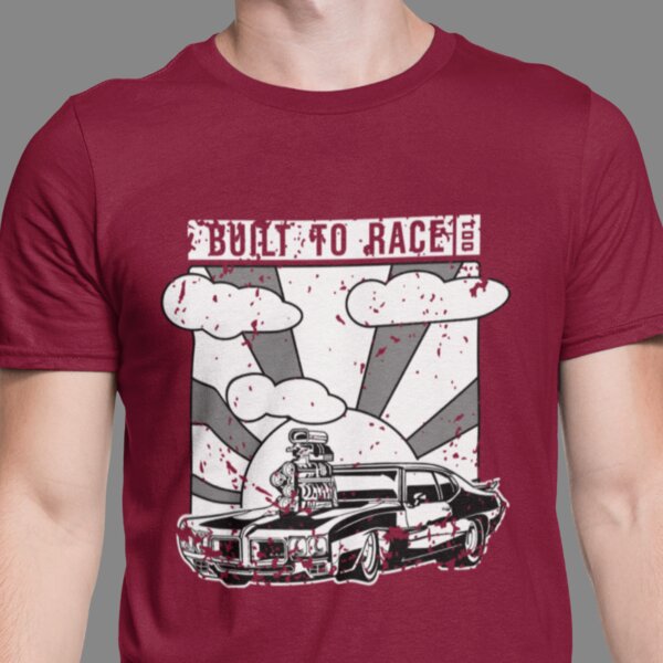 GTO Pontiac. Built to Race Muscle Car Men's T-Shirt Thumbnail