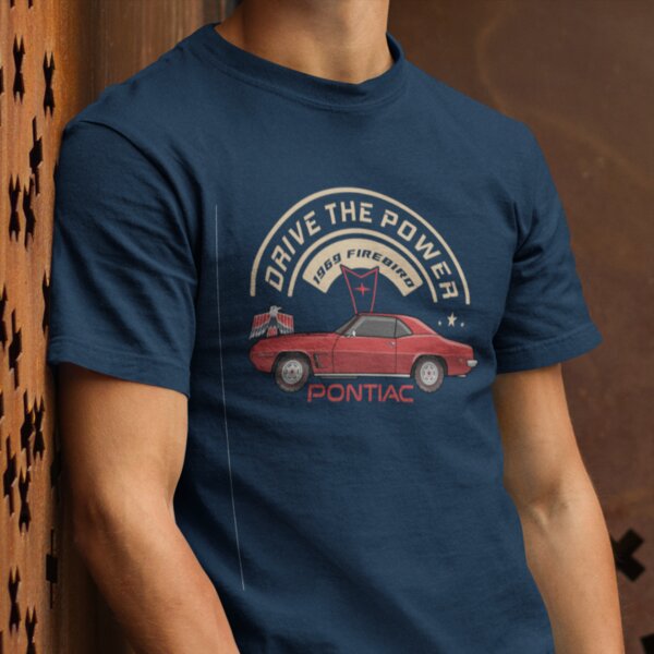 Pontiac Firebird Muscle Car Men's T-Shirt - Front Design Thumbnail