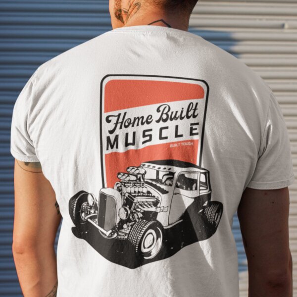 Home Built Muscle Hot Rod Men's T-Shirt - Front & Back Design Thumbnail