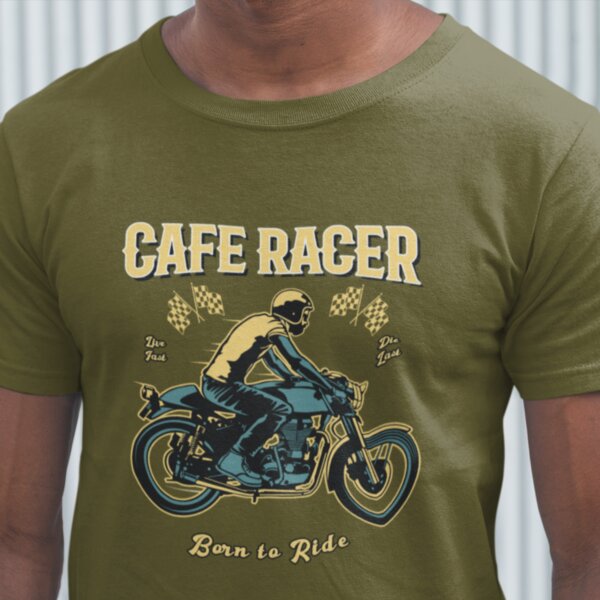 Cafe Racer Motorcycle Men's T-Shirt Thumbnail