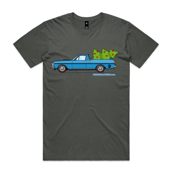 1971 XY GT Ute hauling Christmas Tree - LIMITED EDITION - Mens Staple Tee Thumbnail