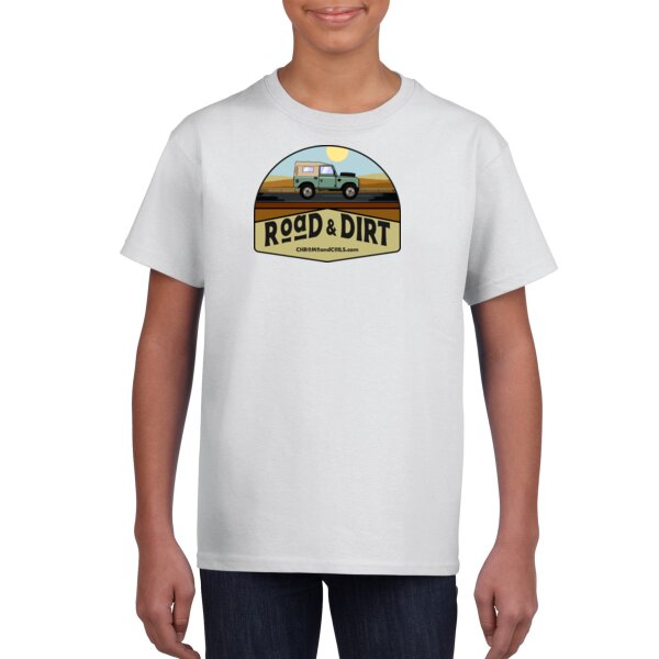 75 Land Rover - Road and Dirt - Gildan Youth Unisex T Shirt Thumbnail